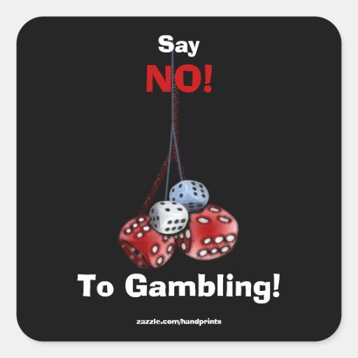 AntiGambling Campaign Dice Stickers Zazzle
