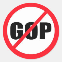Anti-GOP Round Stickers