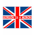 Anti Gordon Brown-moron Gordon British flag t-shirts