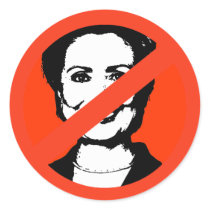 ANTI-HILLARY CLINTON 1 ROUND STICKERS