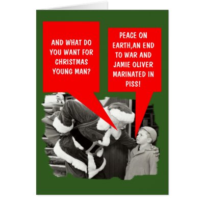 Anti Jamie Oliver Christmas Card by Cardsharkkid