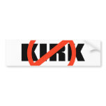 ANTI-KIRK BUMPER STICKERS