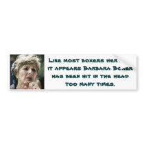 Anti Liberal- Barbara Boxer Bumper Sticker