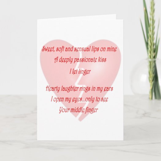 Anti-Love Anti-Valentine's Day poem card 