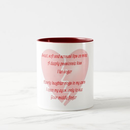 Anti-Love Anti-Valentine's Day poem Coffee Mugs