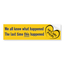 Anti-McCain, Anti-Palin Sticker Bumper Stickers
