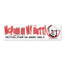Anti-McCain Circle bumper stickers by AntiMcCainGear Anti-McCain Circle bumper stickers
