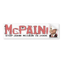 Anti-McCain Circle bumper stickers by AntiMcCainGear Anti-McCain Circle bumper stickers