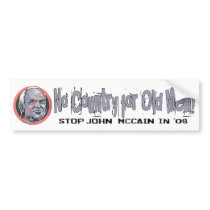 Anti-McCain Circle McAncient bumper stickers by AntiMcCainGear Anti-McCain Circle McAncient bumper stickers