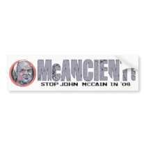 Anti-McCain Circle McAncient bumper stickers by AntiMcCainGear Anti-McCain Circle McAncient bumper stickers
