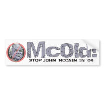 Anti-McCain Circle McAncient bumper stickers by AntiMcCainGear Anti-McCain Circle McAncient bumper stickers