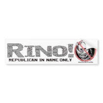 Anti-McCain Circle Rino bumper stickers by AntiMcCainGear Anti-McCain Circle Rino bumper stickers