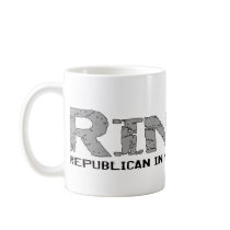 Anti-McCain Circle Rino mugs