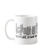 Anti-McCain Circle Rino mugs