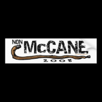 Anti McCain Non McCane 2008 Gear bumper stickers