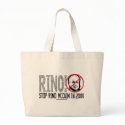 Anti McCain Rhino: RINO! Tote Bag by AntiMcCainGear Anti McCain Rhino: RINO! Tote Bag