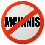 ANTI-MCINNIS PINBACK BUTTON