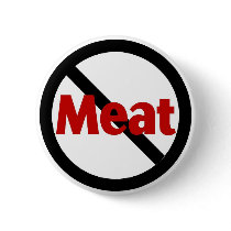Anti Meat Pinback Button