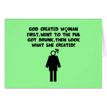 Anti men funny women's cards by Femfatal Anti men funny women's cards