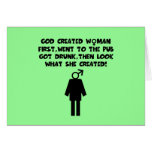 Anti men funny women's card