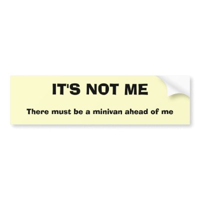ANTI MINIVAN CLUB BUMPER STICKER by trish1968