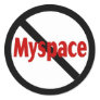 Anti Myspace Round Stickers