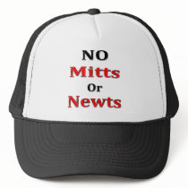 Anti Newt Gingrich Mitt Romney blk red Hats