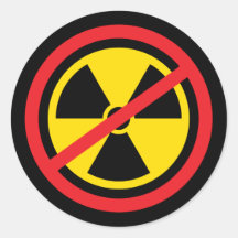 Anti nuclear power radiation symbol stickers