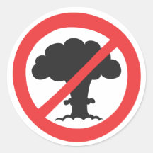 Anti nuclear weapons sticker