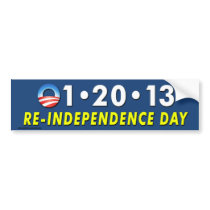 Anti Obama "12013 Re-Independence Day" sticker Bumper Sticker