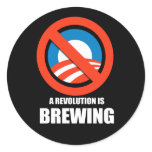 Anti-Obama - a revolution is brewing Sticker