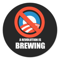 Anti-Obama - a revolution is brewing Sticker