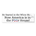 Anti-Obama "America Is in the Poor House" bumper stickers