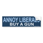 anti Obama "Annoy Liberals Guns" Sticker Bumper Sticker