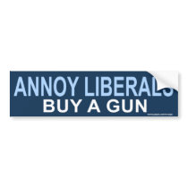anti Obama "Annoy Liberals Guns" Sticker Bumper Sticker