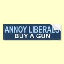 anti Obama "Annoy Liberals Guns" Sticker bumper stickers