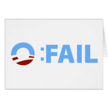 Anti-Obama: Barack Obama Fail Greeting Cards