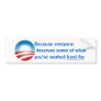 Anti-Obama Because Bumper Stickers