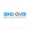 Anti-Obama - Bend Over for change stickers
