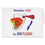 Anti Obama Big Flush Light Background Greeting Card