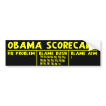 Anti Obama Blame Bush Blame ATM Machine Bumper Sticker