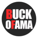 Anti-Obama - BUCK OFAMA 2 white stickers by obamanation Anti-Obama - BUCK OFAMA 2 white stickers