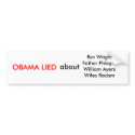 Anti Obama bumper stickers