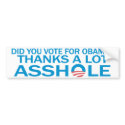 Anti Obama Bumper Sticker bumper stickers by politicgear Anti Obama Bumper Sticker bumper stickers