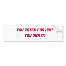 Anti-Obama Bumper sticker
