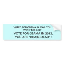 ANTI OBAMA BUMPERSTICKER BUMPER STICKERS