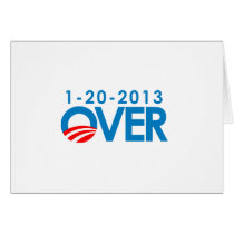Anti-Obama Bumpersticker - Over 1-20-2013 cards by antiobama Anti-Obama Bumpersticker - Over 1-20-2013 cards