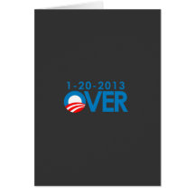 Anti-Obama Bumpersticker - Over 1-20-2013 Cards