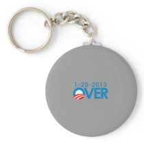 Anti-Obama Bumpersticker - Over 1-20-2013 Key Chain