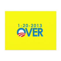 Anti-Obama Bumpersticker - Over 1-20-2013 postcards by antiobama Anti-Obama Bumpersticker - Over 1-20-2013 postcards